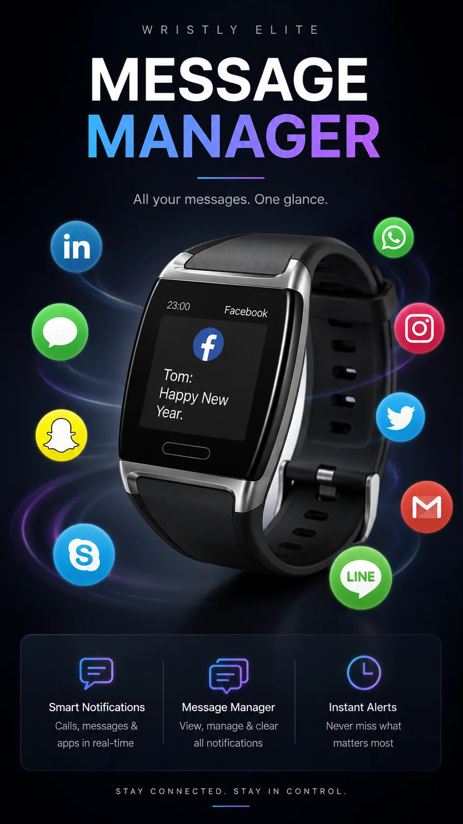 WRISTLY™ ELITE message manager
